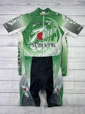 Vintage 2002 Cannondale 7UP Nutra Fig Cycling Jersey Shorts Kit XL USA Made