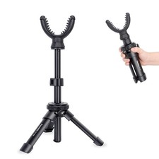 Portable Shooting Rest Tripod Rifle Stand for Range, 360 Rotation V Yoke Holder