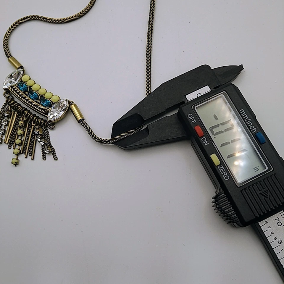 Collar Gargantilla Silpada Babero Bronce Cuarzo Circonita Cristal 19" Declaración Ajustable Foto 4 de 4