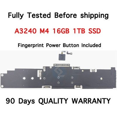 4.4GHz M4 16GB RAM 1TB SSD 8 GPU Logic Board for  Macbook Air 13'' A3240 2025 M4