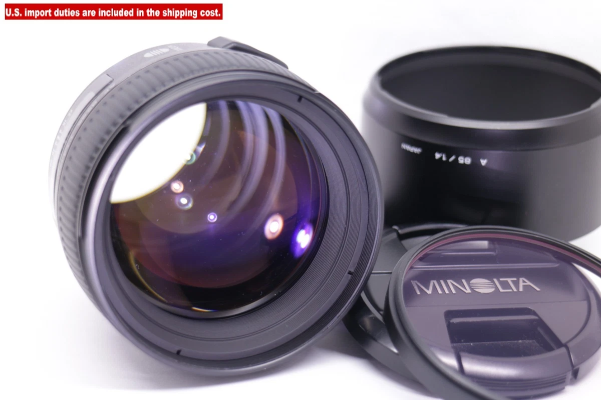 MINOLTA AF 85mm F1.4 レンズ Minolta f/1.4 Lenses 85mm Focal for sale - eBay