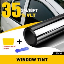 20 Inches X 10feet Uncut Roll Window Tint 35 Light Black Film Car Office Home