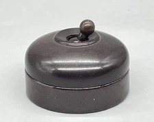 Vintage Crabtree Vitreous 1 Gang 1 Way Bakelite & Ceramic Toggle Light Switch