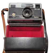 Kodak Instamatic 800 Black Silver Camera with Case and Original Box
