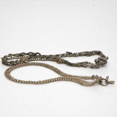 2 Stück Kette Fußkettchen Fußkettchen silberfarben Indianer Boho 90er Kostüm Ethno