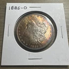 RAINBOW TONED 1885-O Morgan Silver Dollar $1, New Orleans BU Video (M823)