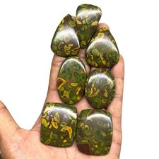 9 Pcs Natural Rainforest Jasper Cabochon 36-43mm Rhyolite Gemstones 461 Cts Lot