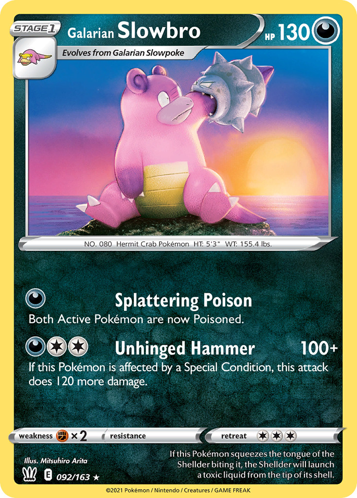 Galarian Slowbro 092/163 R Battle Styles Pokemon NM/M