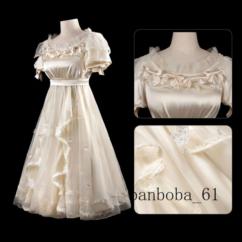 Identity V Juego Eurídice Blanco Vestido Largo Juegos con disfraces Accesorios Conjunto Regalo Poliéster Foto 2 de 4