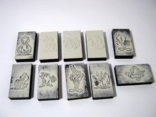 Vintage 1990s Mixed Lot of 10 Looney Tunes Rubber Stamp Set Crafts Scrapbooking