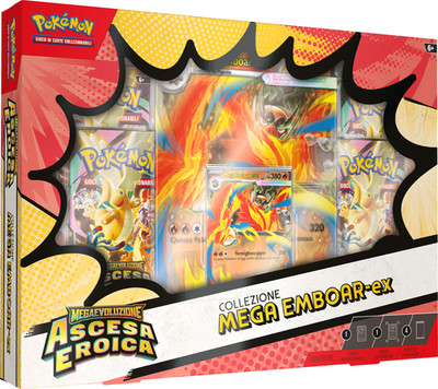 Pokemon Sammlung Heroischer Aufstieg Mega Emboar EX Promo Sealed Deutsch