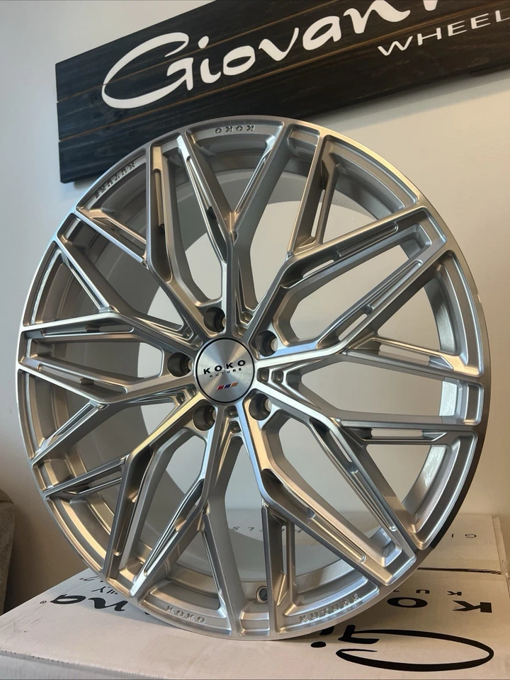 20" STAGERED KOKO KUTURE COMO MACHINE AROS PRATA (5X112) BENZ S560 X5 BMW AUDI - Imagem 4 de 4