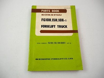 Original Komatsu FG 10H 15H 18H-1 Forklift Spare Parts List Ersatzteilliste 1981