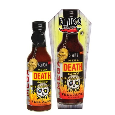 Mega Death Hot Sauce 5 Oz with Habaneros, Cayenne - 650x hotter than a Jalape...