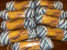 Vintage Caron Dazzleaire Yarn Lot Of 9 Skeins 2671 Snow Ski Ombr  Same Dye Lot
