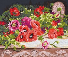 Cross Stitch "Poppies" Tapestry Embroidery Kit