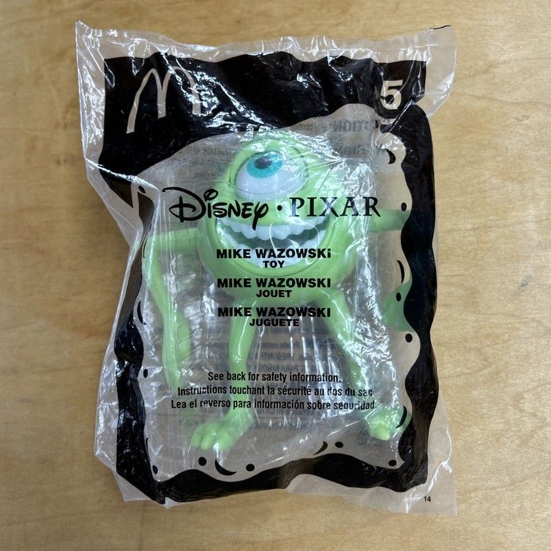 2005 MCDONALDS HAPPY MEAL TOY DISNEY PIXAR MONSTERS #5 MIKE WAZOWSKI NIP