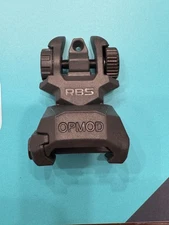 FAB DEFENSE OPMOD REAR  MANUAL FLIP-UP SIGHT  RBS 1913 PICATINNY GRAY