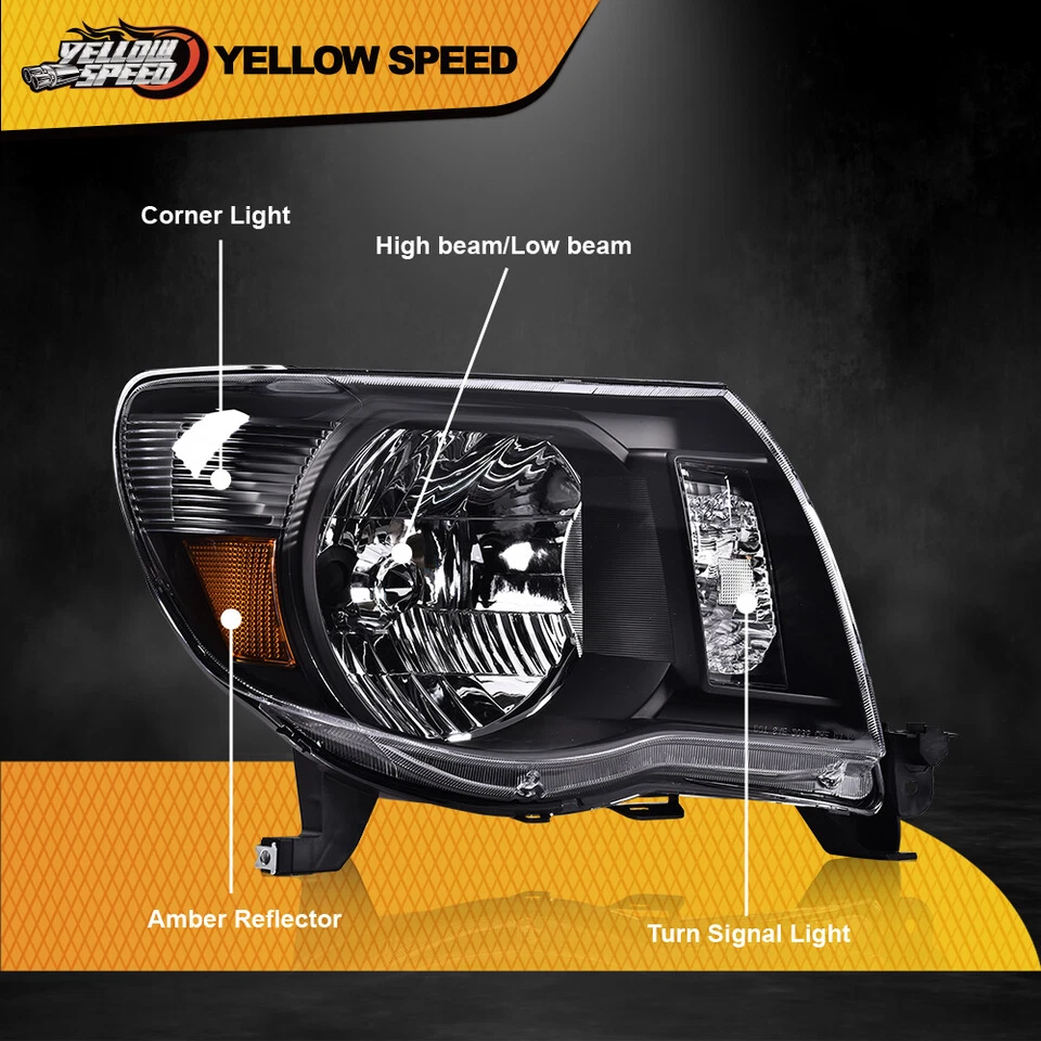 1 par de faros delanteros izquierdo y derecho aptos para camioneta Toyota Tacoma 2005-2011 Foto 3 de 4