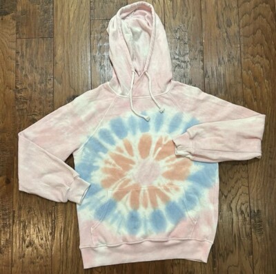 SO Womens XS (Set of 2) Cozy Oversized Sweatshirt Hoodie Tie Dye Blue Pink,  B#18