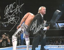 Hiroshi Tanahashi & Jeff Jarrett Signed 11x14 Photo BAS New Japan Pro Wrestling