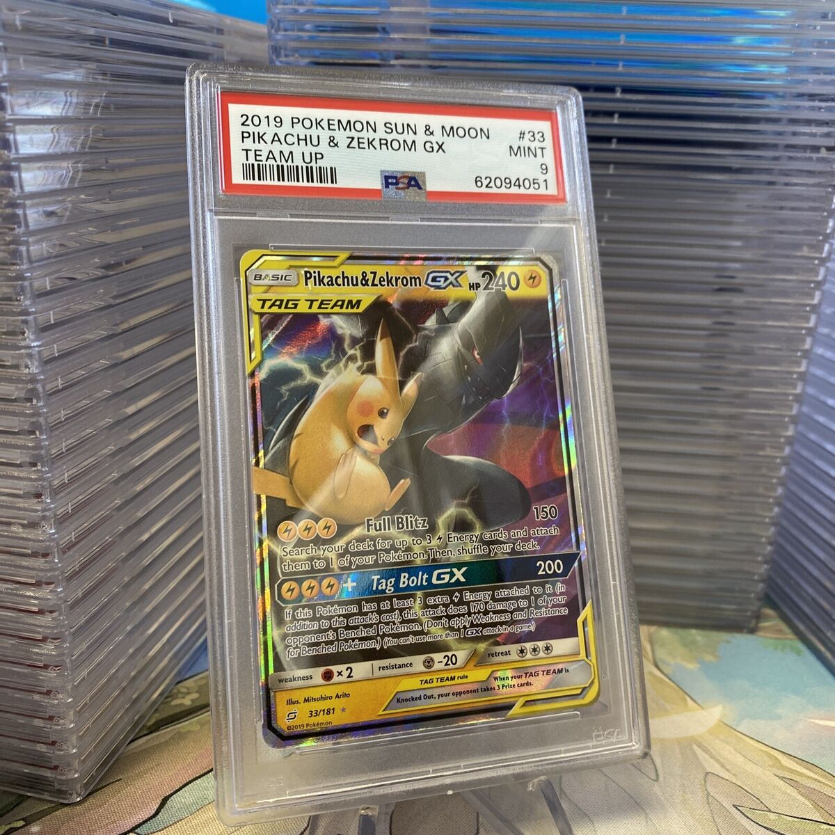 Pikachu E Zekrom GX Pokémon Carta Em Português 33/181