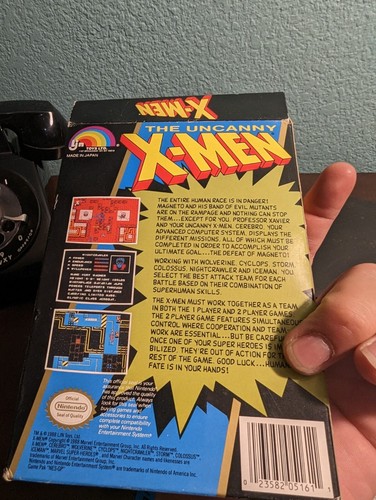 The Uncanny X-Men (Nintendo,1989) Complete Box, Game, Manual  - Picture 13 of 14