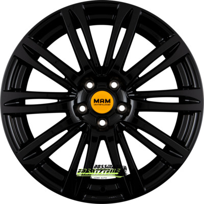 MAM A4 black painted 7x16 ET38 - LK5/100 ML63.4 Felge Alu