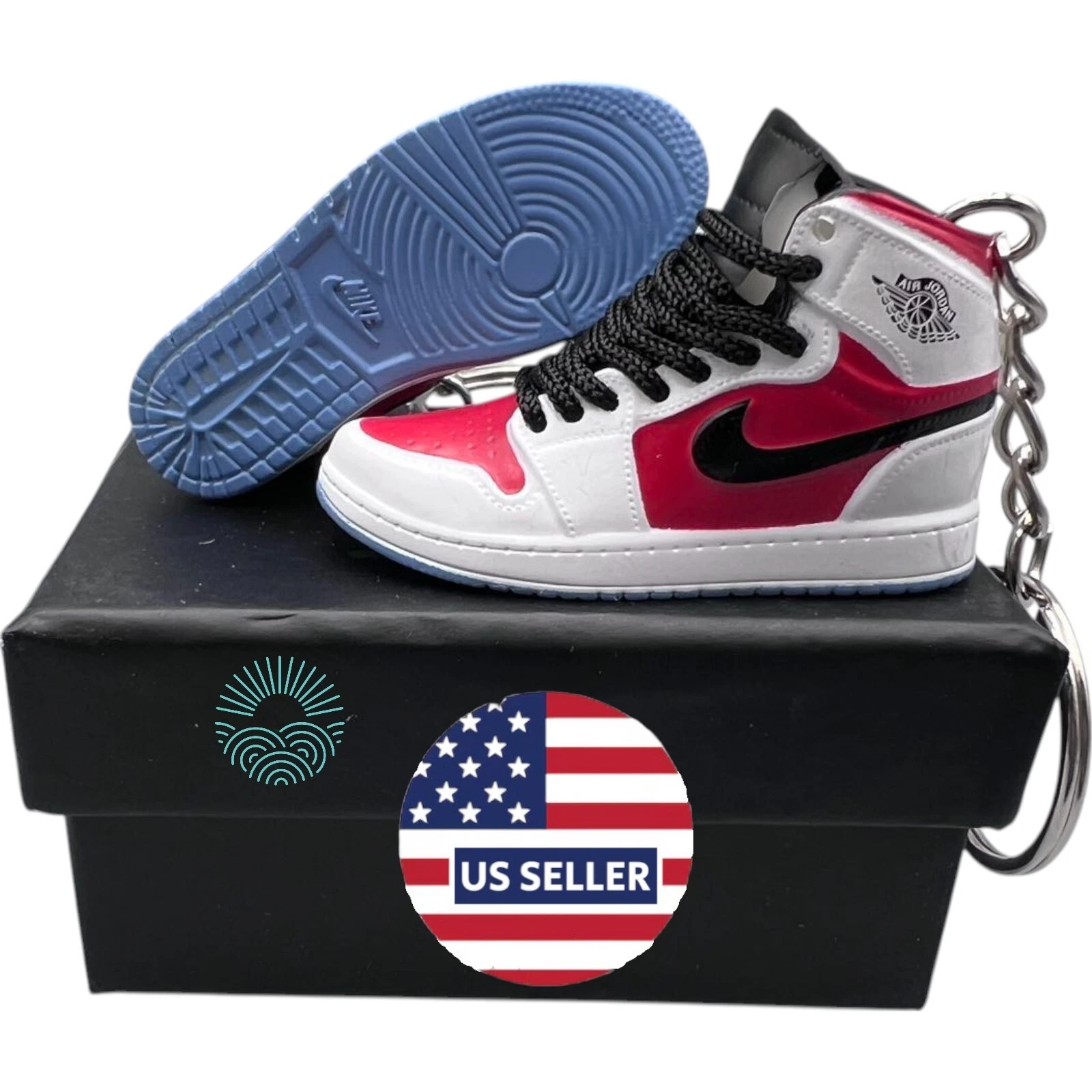 Porte clés Chaussures Mini Jordan / AJ Sneaker Trainer Keyrings   Mini Porte clés Chaussures 3D