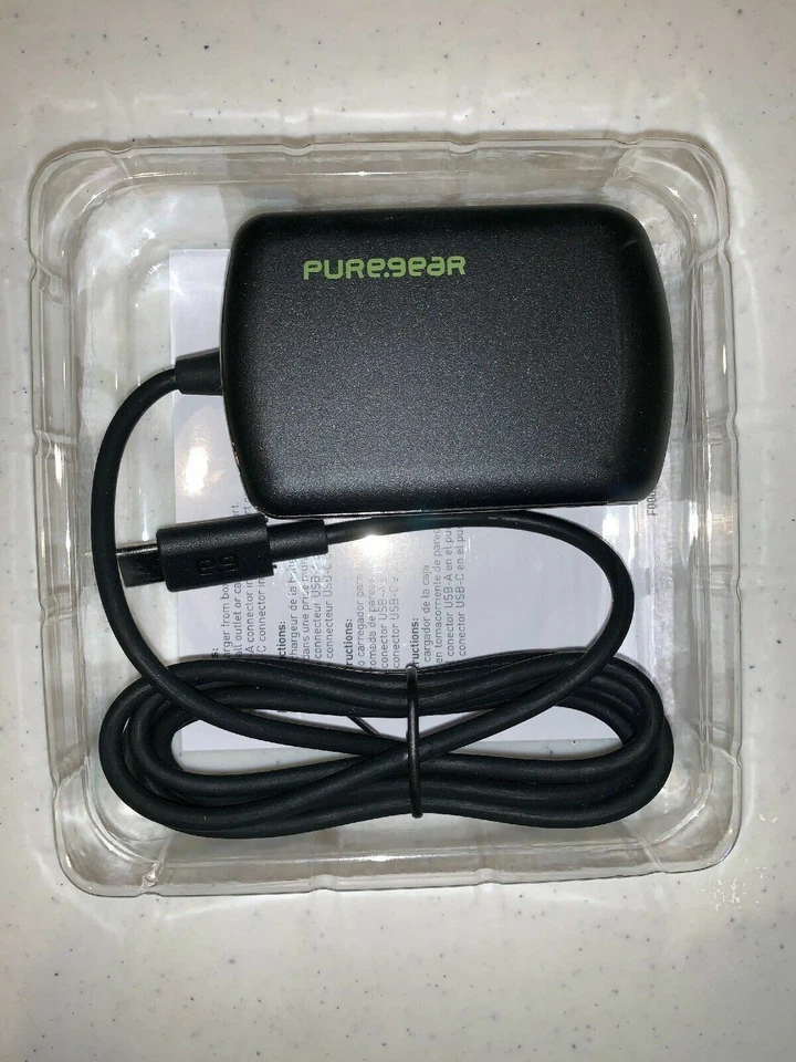 PureGear 15W/3A USB-C Wall/Home Charger For USB-C Devices- Black - Image 2 of 2