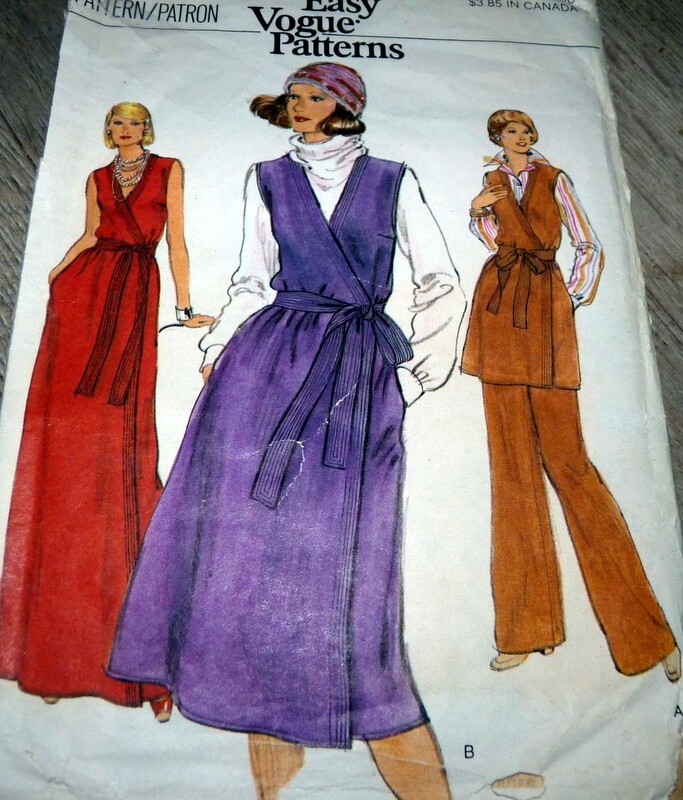 *LOVELY VTG 1970s WRAP DRESS TOP PANTS VOGUE Sewing Pattern 12/34 *LOVELY VTG 1970s WRAP DRESS TOP PANTS VOGUE Sewing Pattern 12/34