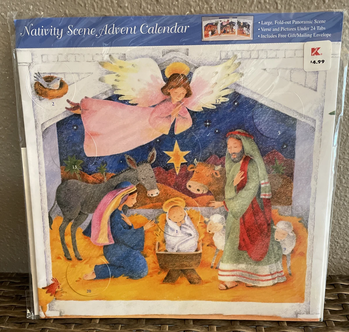 Advent CALENDAR NEW Nativity Scene Stand Up TRI FOLD By American Greetings  NOS | eBay