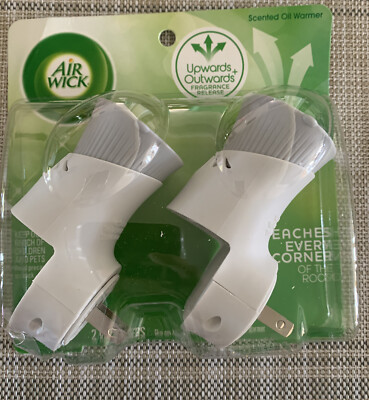 Air Wick Plug in Scented Oil Warmer 2 ct White color Air Freshener Essential New