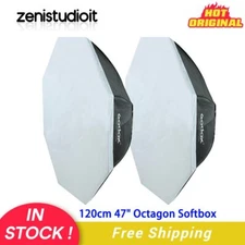 US 2Pcs Godox 120cm 47" Octagon Softbox Bowens for Studio Strobe Flash Speedlite