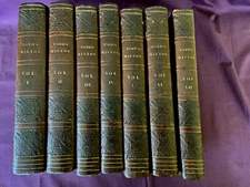 The Poetical Works of John Milton 7 Vol .1809   Bindings 