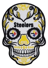 Steelers Skull Football Embroidered Iron On Patch Super Bowl