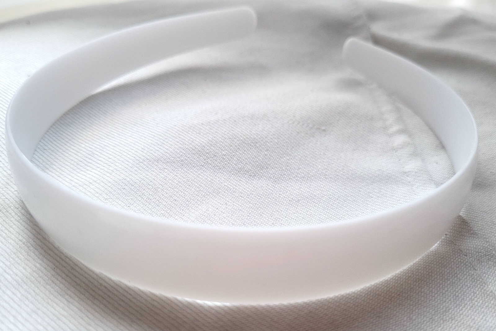 NEW 2cm White Graduated D Section Aliceband Headband Fashion Hair Craft Making