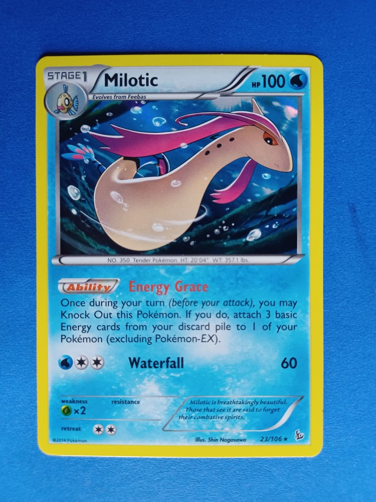 POKEMON XY FLASHFIRE MILOTIC #23/106 HOLO RARE CLEAN UNPLAYED