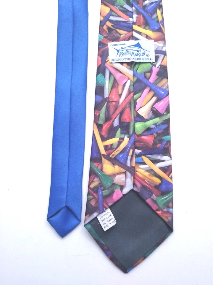 Corbata de golf Ralph Martin camisetas multicolores corbata vintage Foto 4 de 4