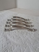 4-Vtg Amerock Polished Silver Finish Drawer Pull Handle 3"  Centers MCM Salvage