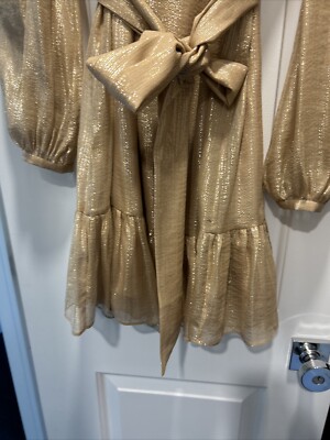 Intermix Gold Sheet Dress | eBay