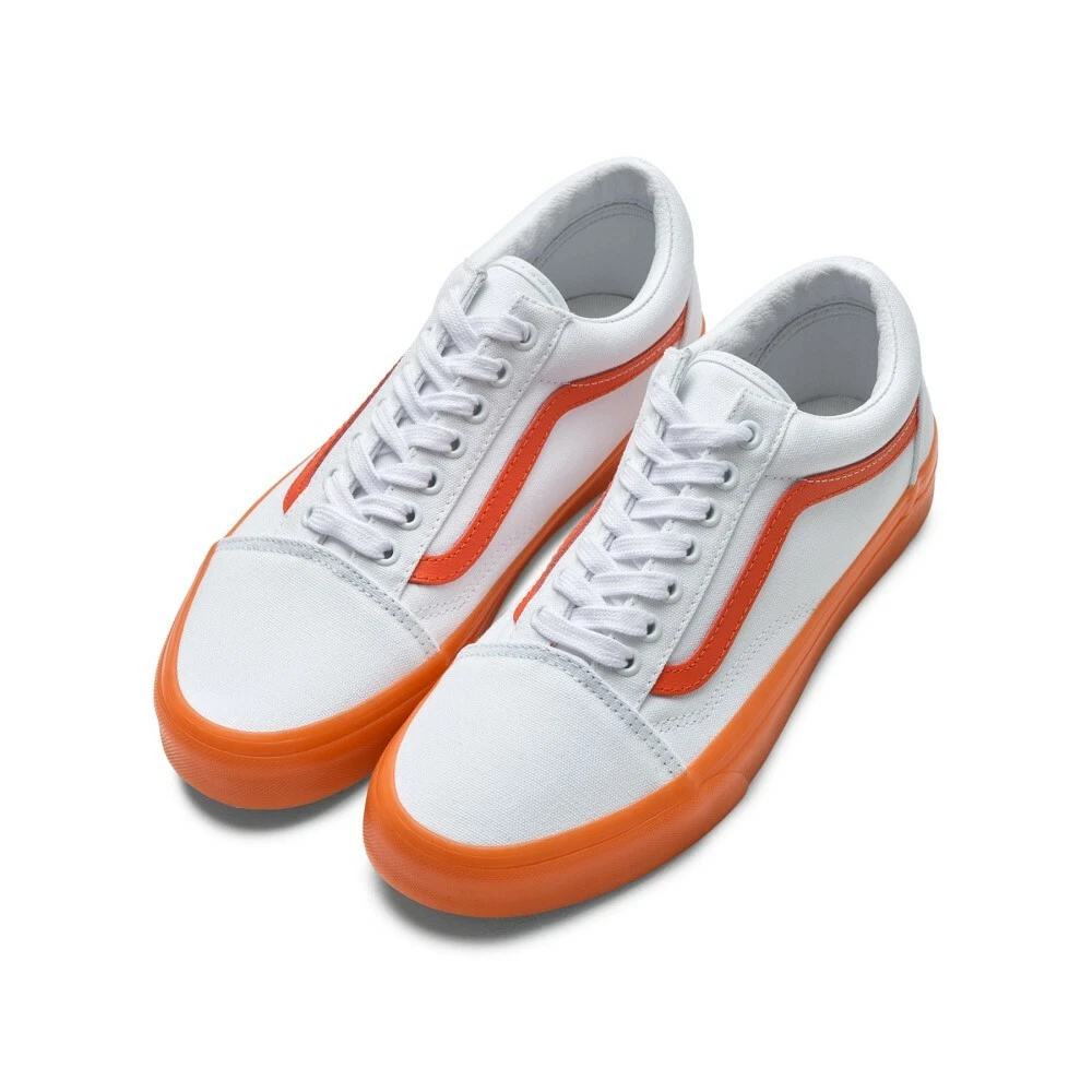 Orange & top white vans