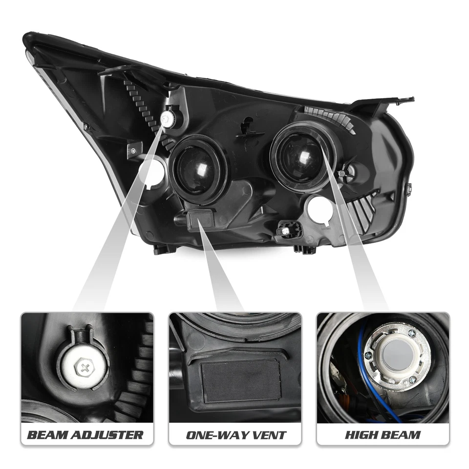 Par de faros halógenos cromados para Ford Transit 150 250 350 2015-2023 Foto 4 de 4