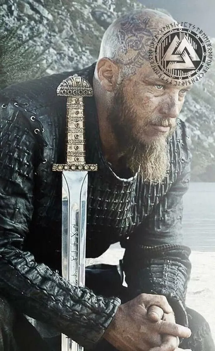 Viking King Sword Ragnar Bjorn Iron side from Vikings Sword With Sheath