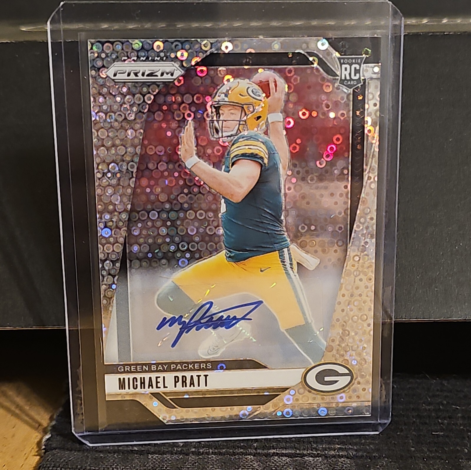 2024 Panini Prizm Football Michael Pratt Auto #379 RC No Huddle GreenBay Packers