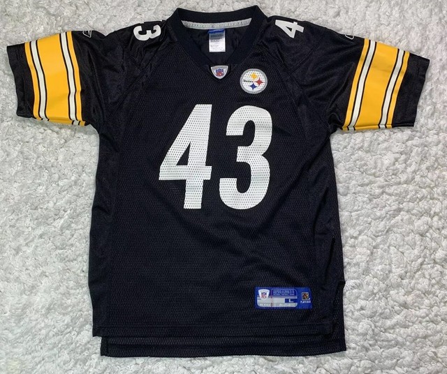 Kids Reebok Pittsburgh Steelers #43 Polamalu Jersey Size Youth Large L 14/16 | eBay