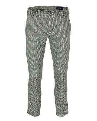 NWT ENTRE AMIS PANTS stretch cotton trousers green luxury Italy us 33