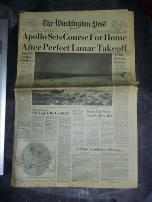 The Washington Postkarte Juli 22 1969 Apollo 11 Moon Crew Heads Für Earth - Mond