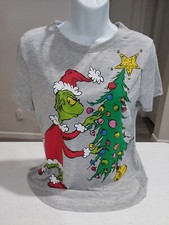 NEW Junior's How The Grinch Stole Naughty Christmas Tree T-Shirt Size Medium
