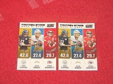 PATRICK MAHOMES HERBERT CLAYPOOL 2021 SCORE FANTASY STARS #5 LOT OF 2 (FRC2)
